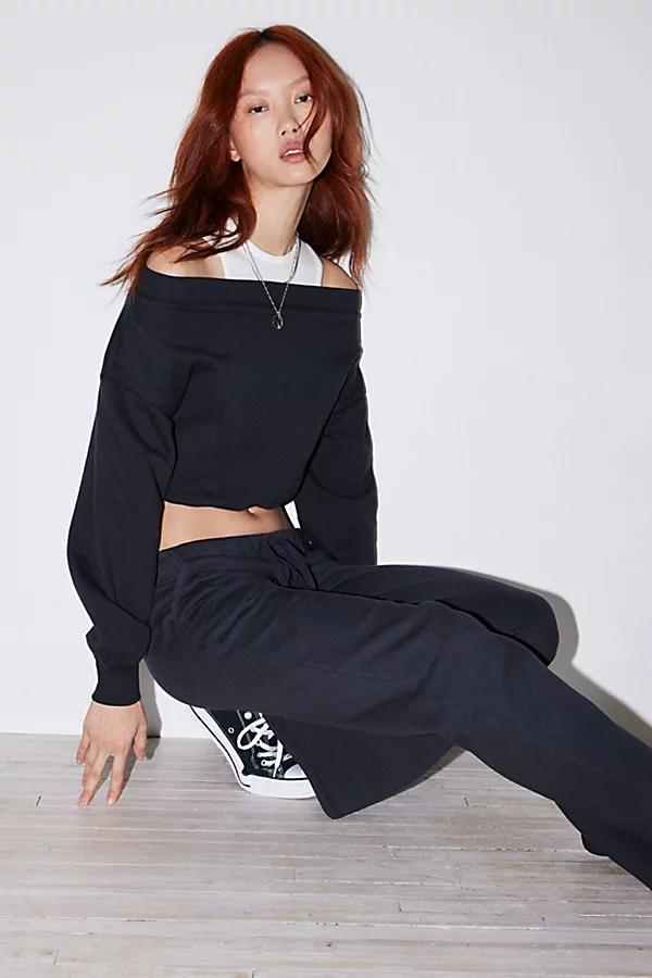 Out From Under Bubble Hem Cropped Sweatshirt Womens at Urban Outfitters Product Image