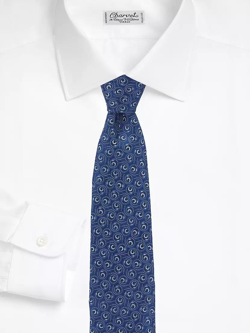 Neat Swirl Bean Silk Tie Product Image