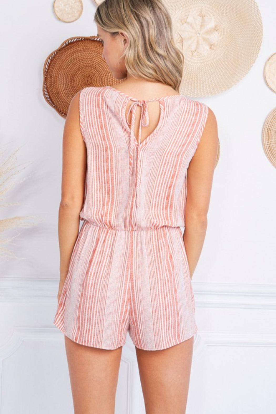 The Renee Striped Romper Product Image