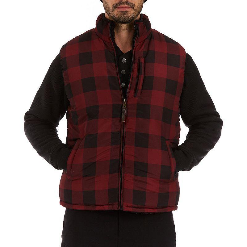 Mens Smiths Workwear Printed Sherpa-Lined Vest Product Image