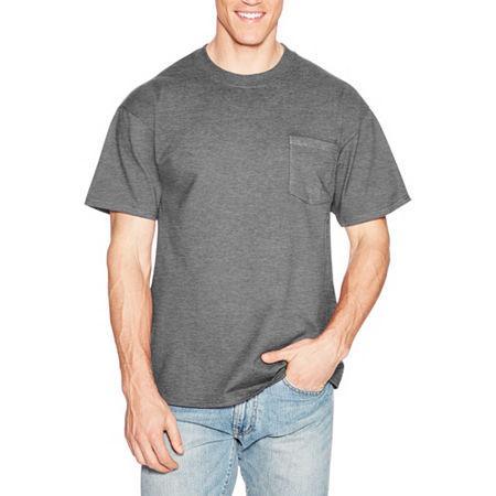 Hanes Mens Beefy-T Short Sleeve Pocket Tee, X-large , Blue Product Image