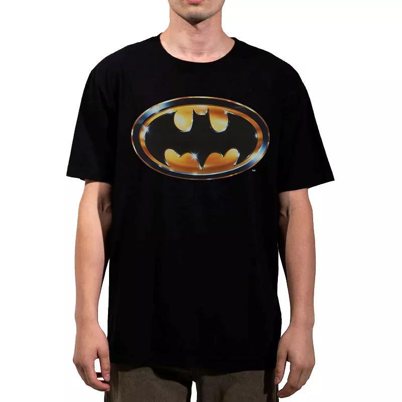 Mens DC Comic Book Batman Logo Oversized Short Sleeve Graphic T-Shirt Product Image