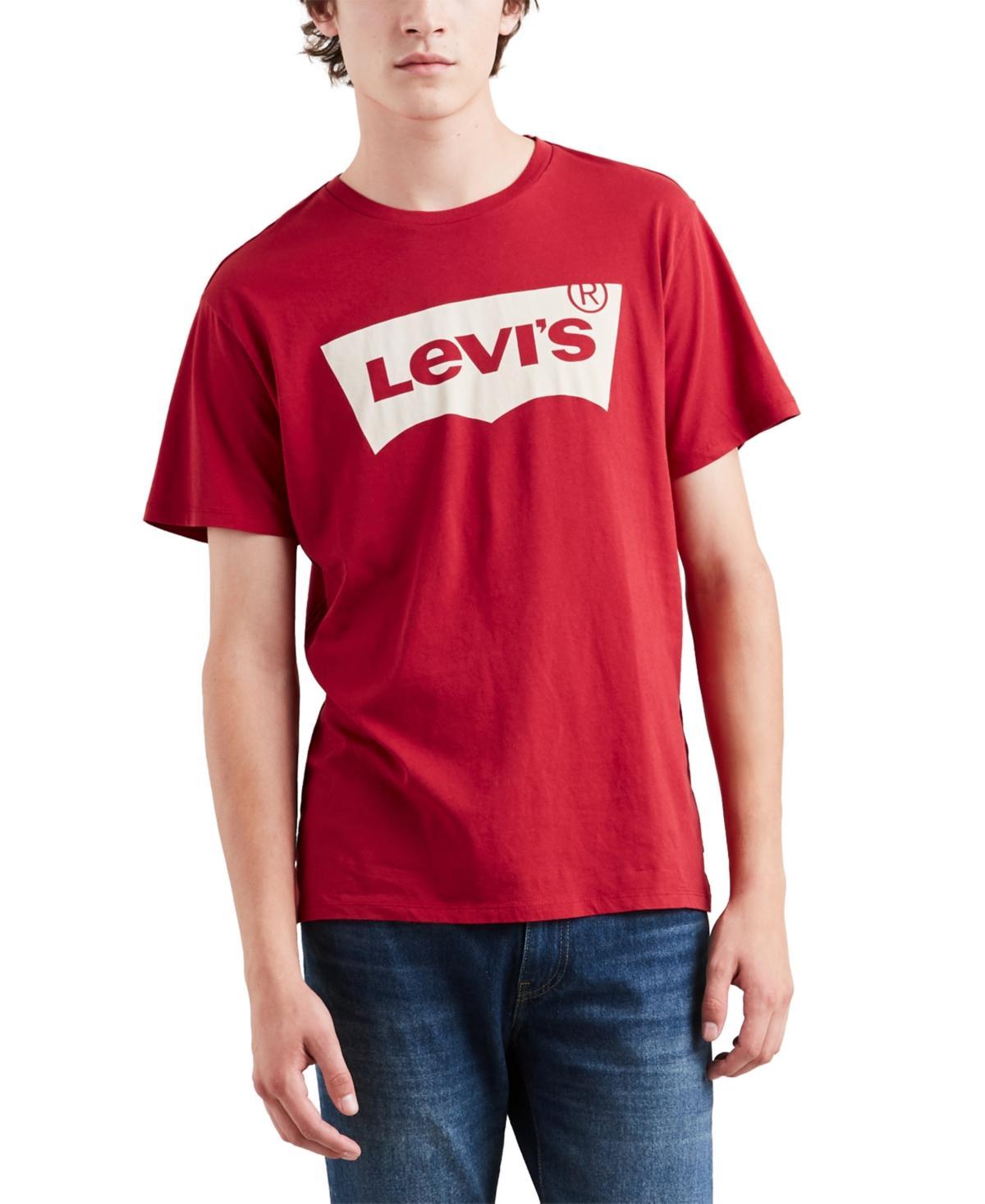 Levis Mens Classic Fit Short Sleeve Batwing Logo Crewneck T-Shirt - Black M Product Image