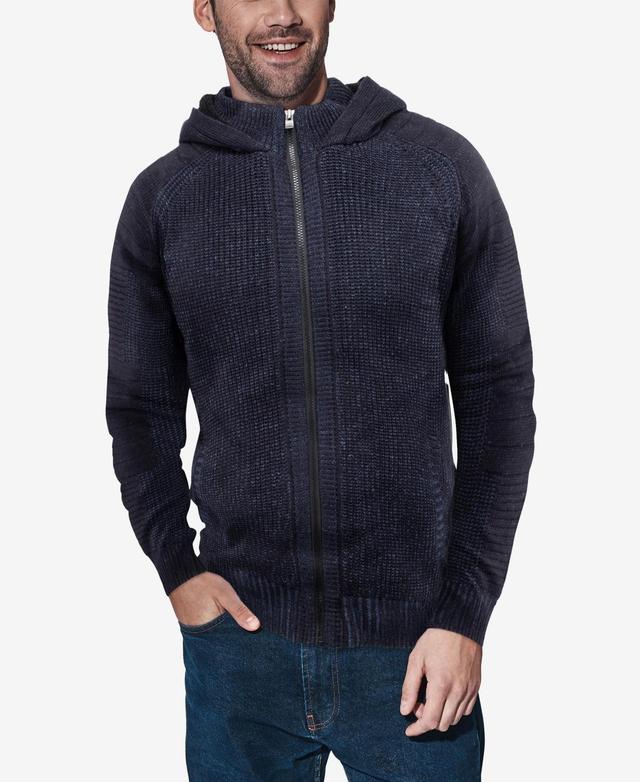 X-Ray Mens Sherpa Lined Full Zipper Knit Hoodie Sweater Product Image