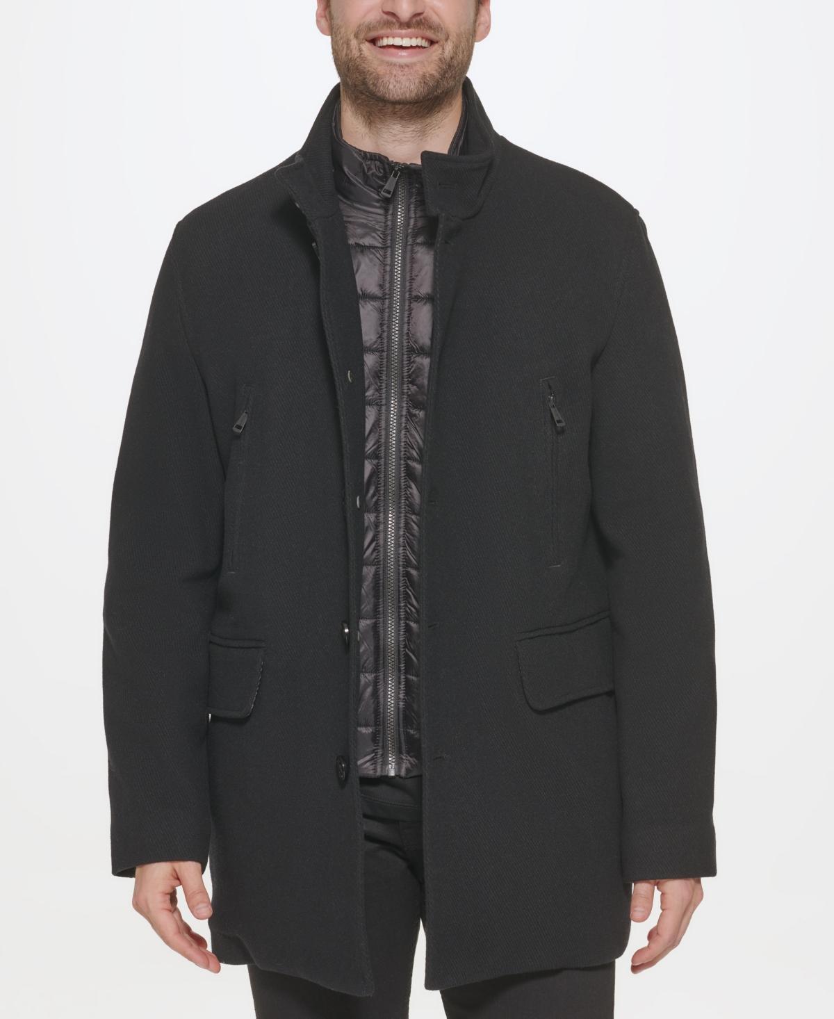 Cole Haan Set-In-Bib WoolTwill Coat Product Image