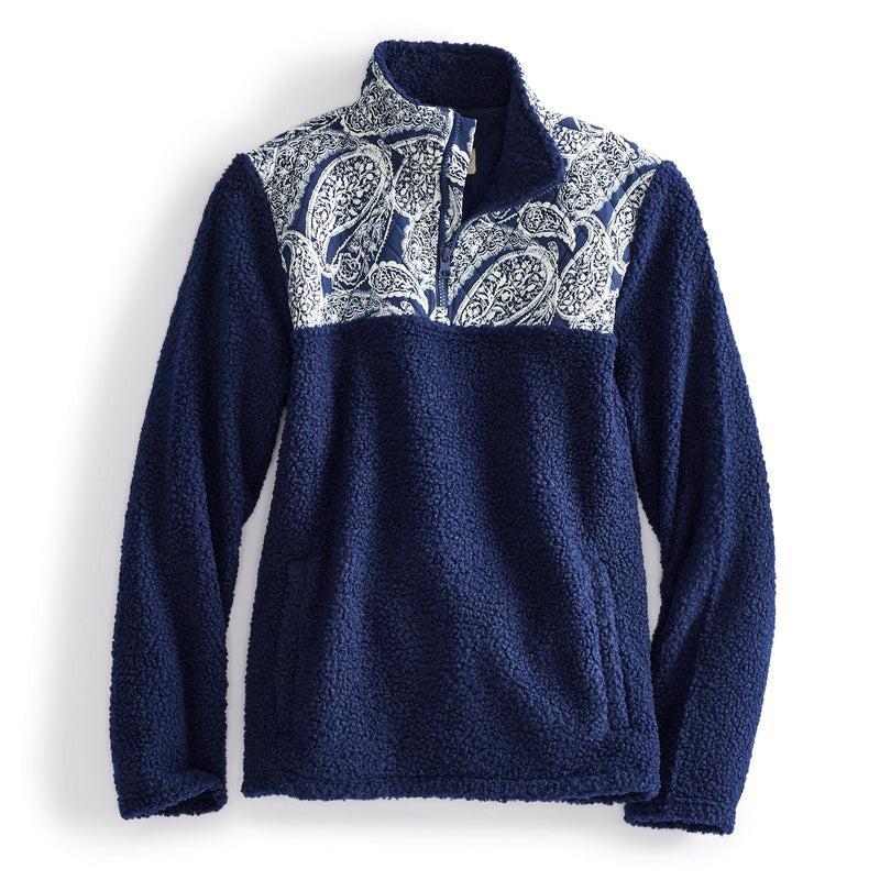 Vera Bradley Teddy Fleece Pullover Women in Blue Small Product Image