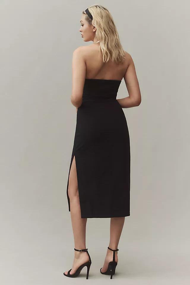 BHLDN Victoria Bow Halter Cutout Midi Dress Product Image