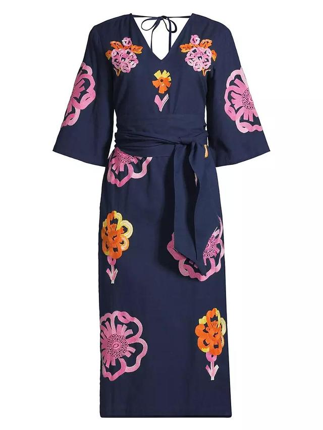 Emi Graphic Gerbera Midi-Dress Product Image