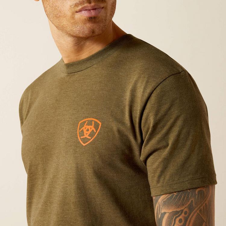 Ariat® Men's S/S Military Heather Grain Flag T-Shirt product image