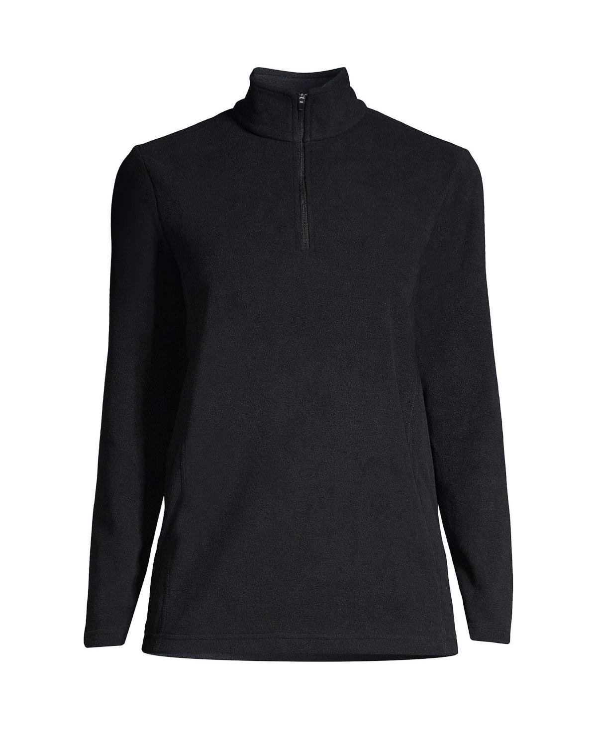 Lands End Plus Size Fleece Quarter Zip Pullover Jacket Product Image