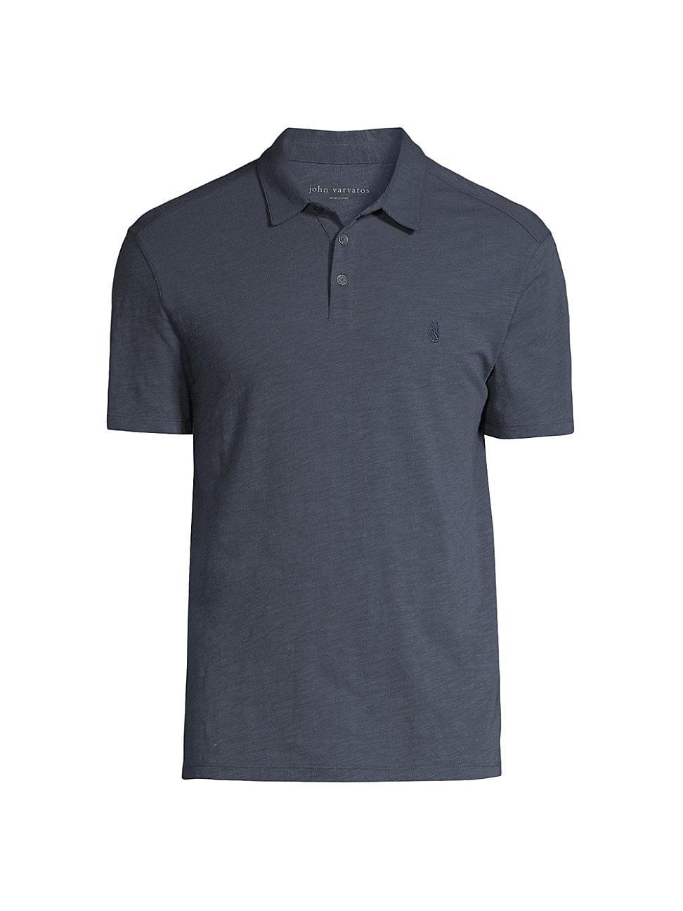 John Varvatos VICTOR POLO (Oiled Blue) Men's Clothing Product Image