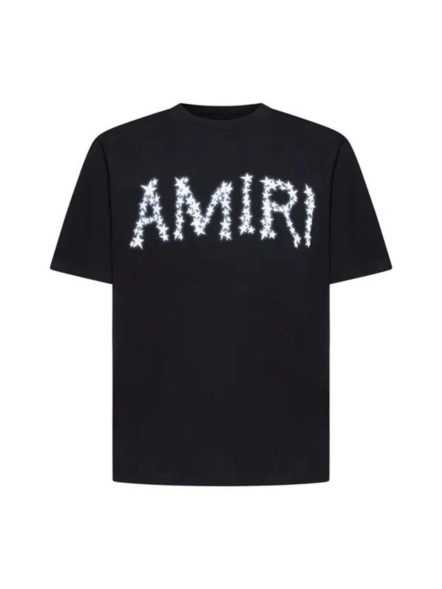 Stars Logo Printed Crewneck T-shirt In Black Product Image