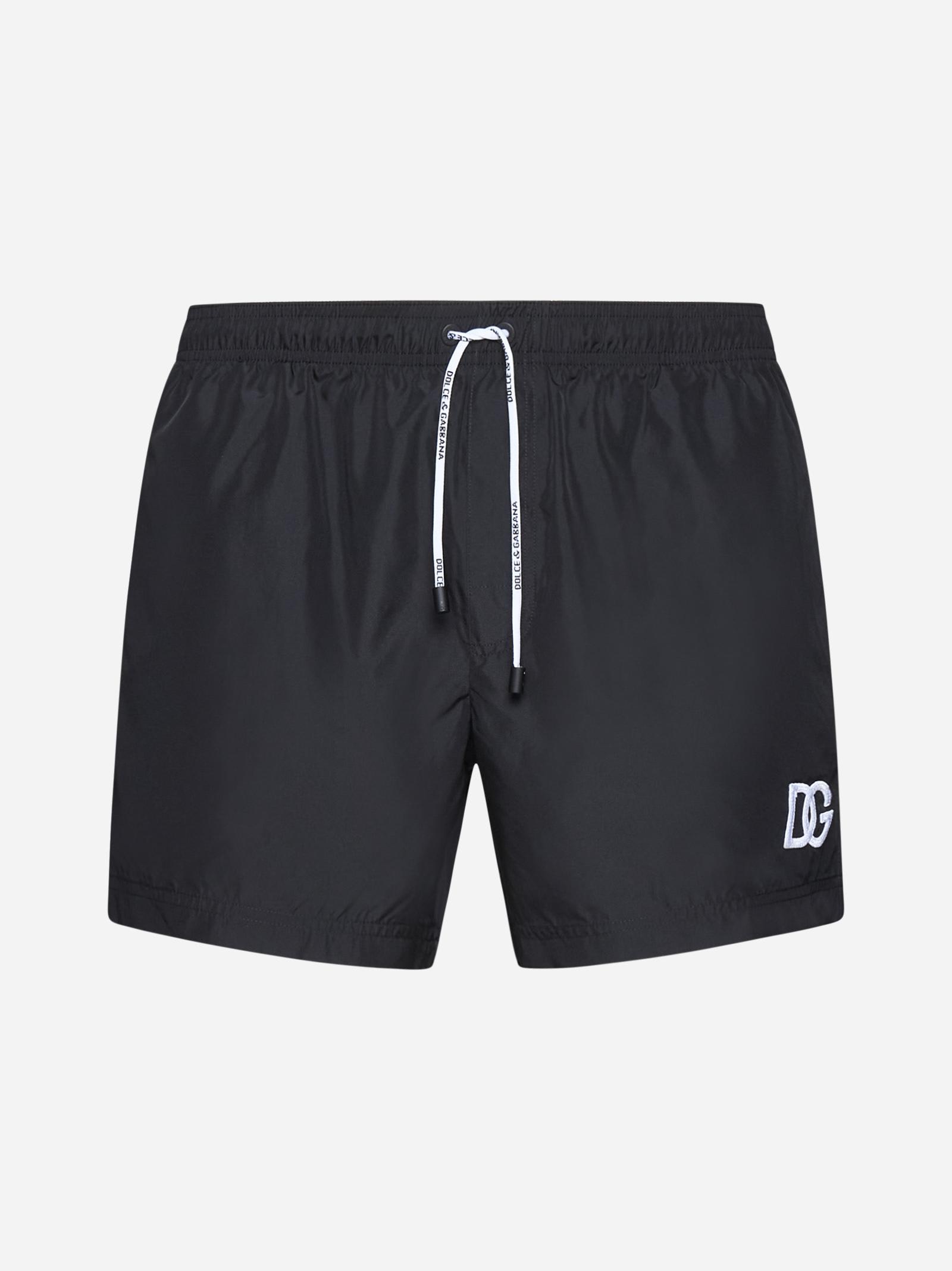 Dg Logo Swim Shorts In Black Product Image