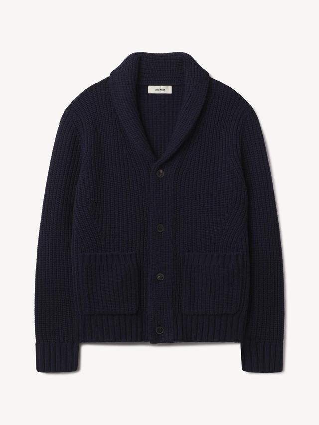 Dark Navy Herdsman Shawl Cardigan Product Image