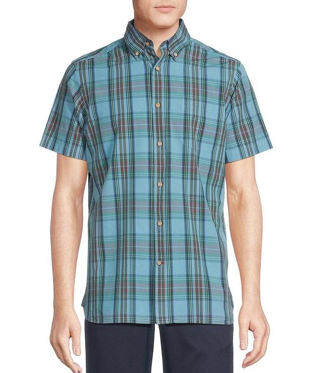 Cremieux Blue Label Tahiti Collection Plaid Cotton Poplin Short Sleeve Woven Shirt Product Image