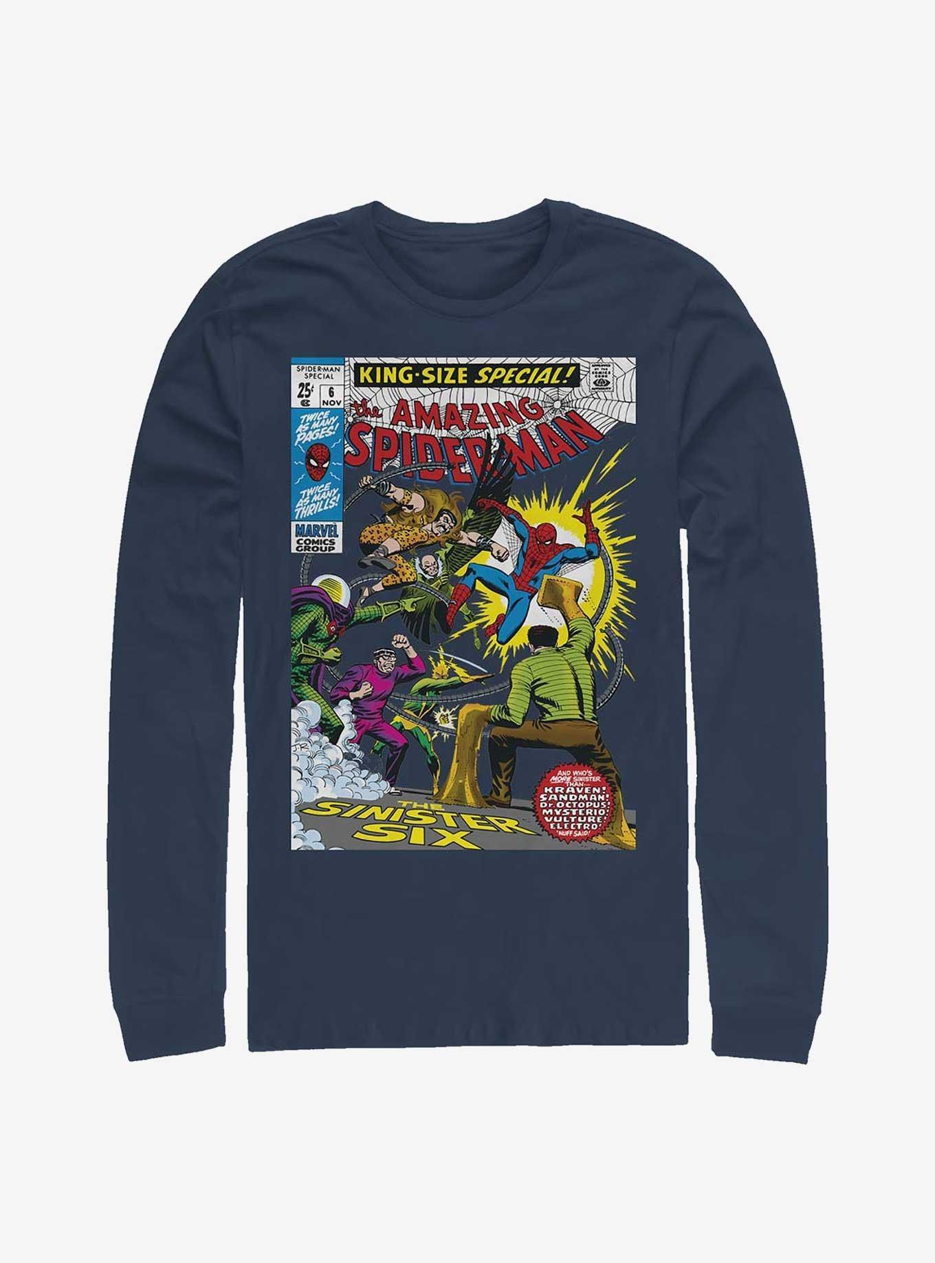 Marvel Spider-Man The Sinister Six Comic Long Sleeve T-Shirt Product Image