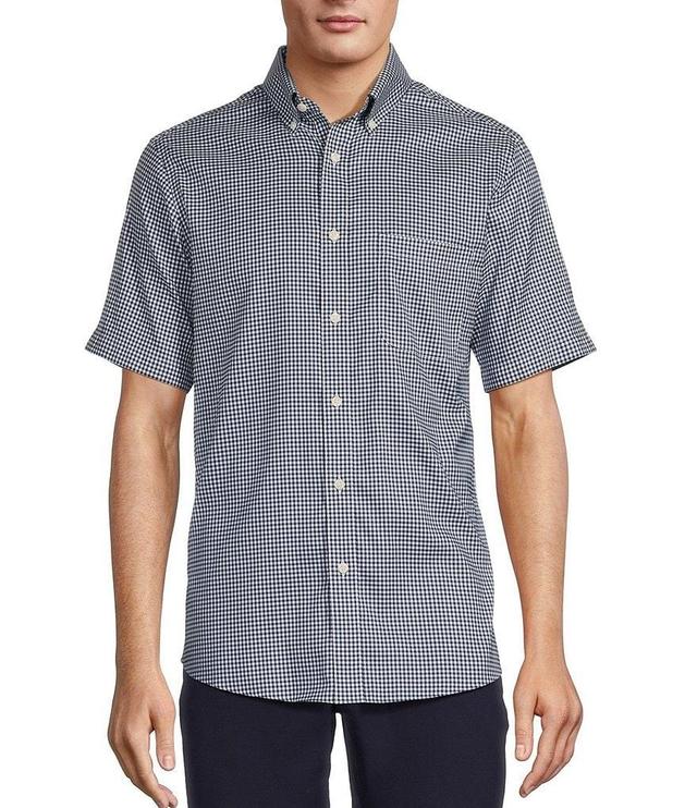 Gold Label Roundtree & Yorke Slim Fit Non-Iron Short Sleeve Gingham Sport Shirt Product Image