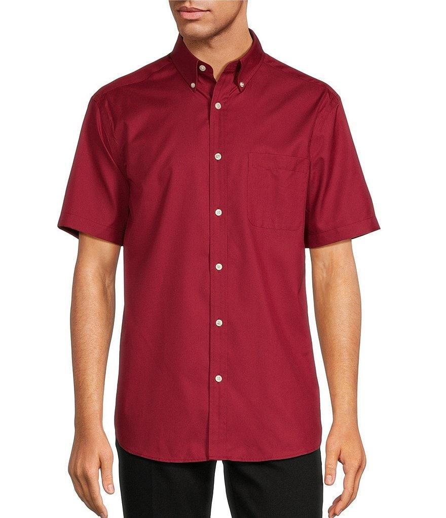 Roundtree & Yorke TravelSmart Easy Care Short Sleeve Solid Dobby Sport Shirt Product Image