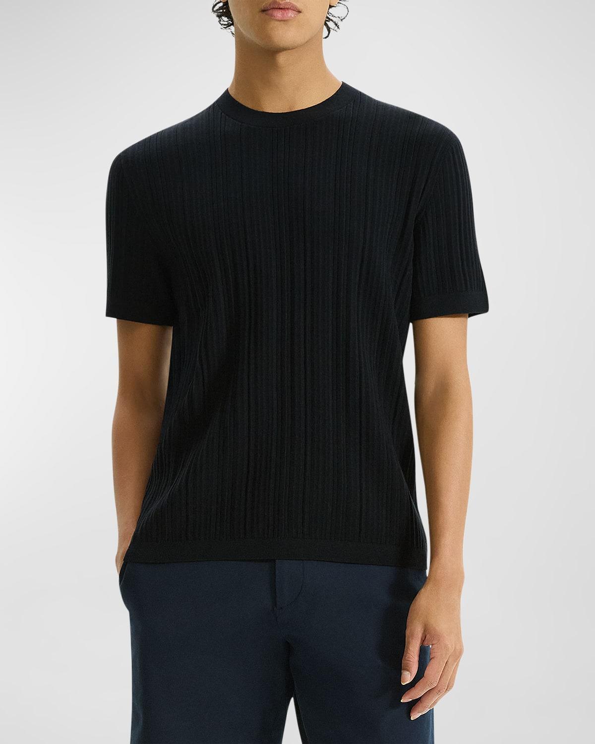 Mens Damian Ribbed Crewneck T-Shirt Product Image