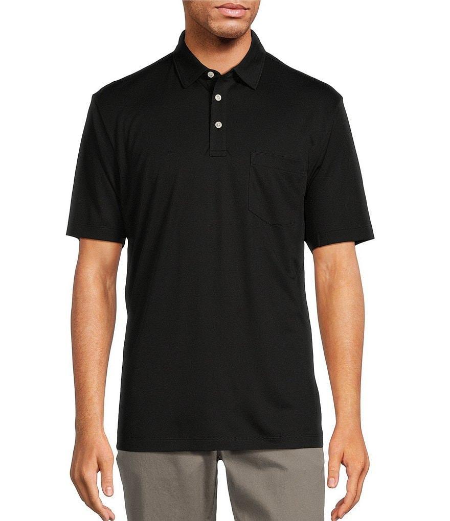 Roundtree & Yorke Performance TravelSmart Easy-Care Short Sleeve Solid Birdseye Polo Shirt Product Image