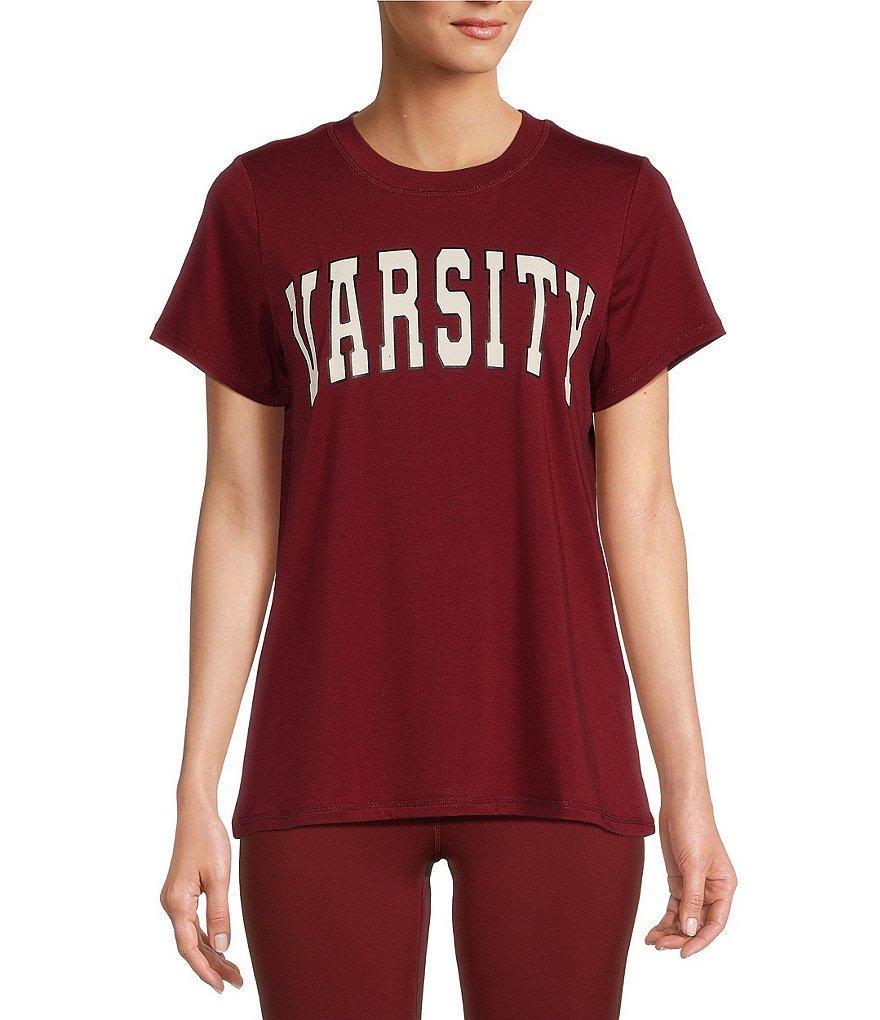 Antonio Melani Active Varsity Short Sleeve Relaxed Fit Top Product Image