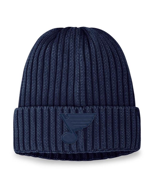 Mens Fanatics Branded St. Louis Blues Authentic Pro Road Tonal Knit Hat Product Image