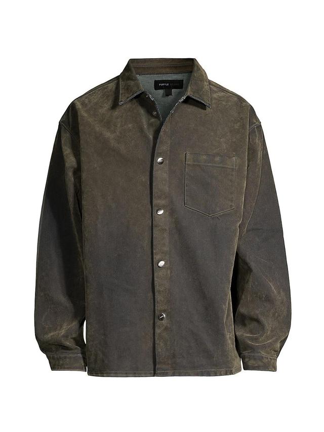 Mens Flocked Shirt Jacket Product Image