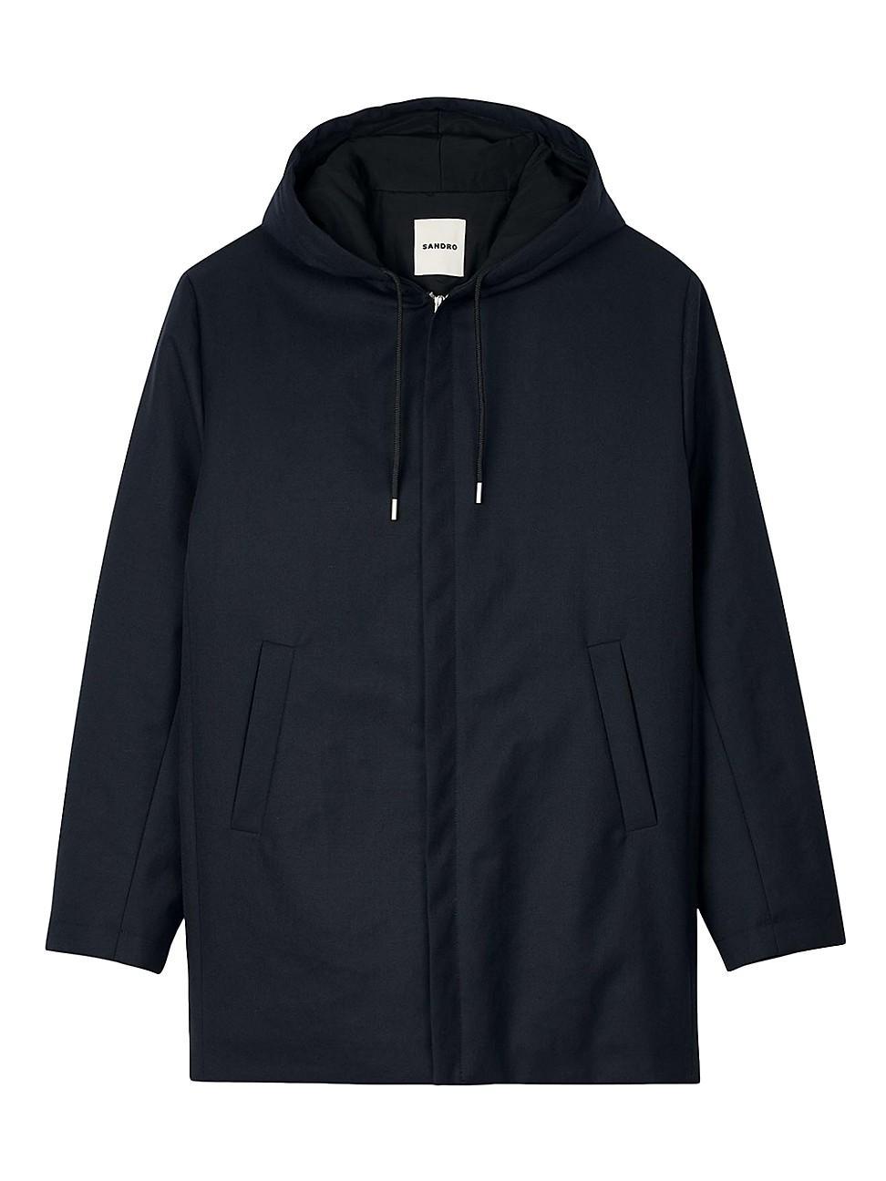 Mens Hooded Parka with Zip Product Image