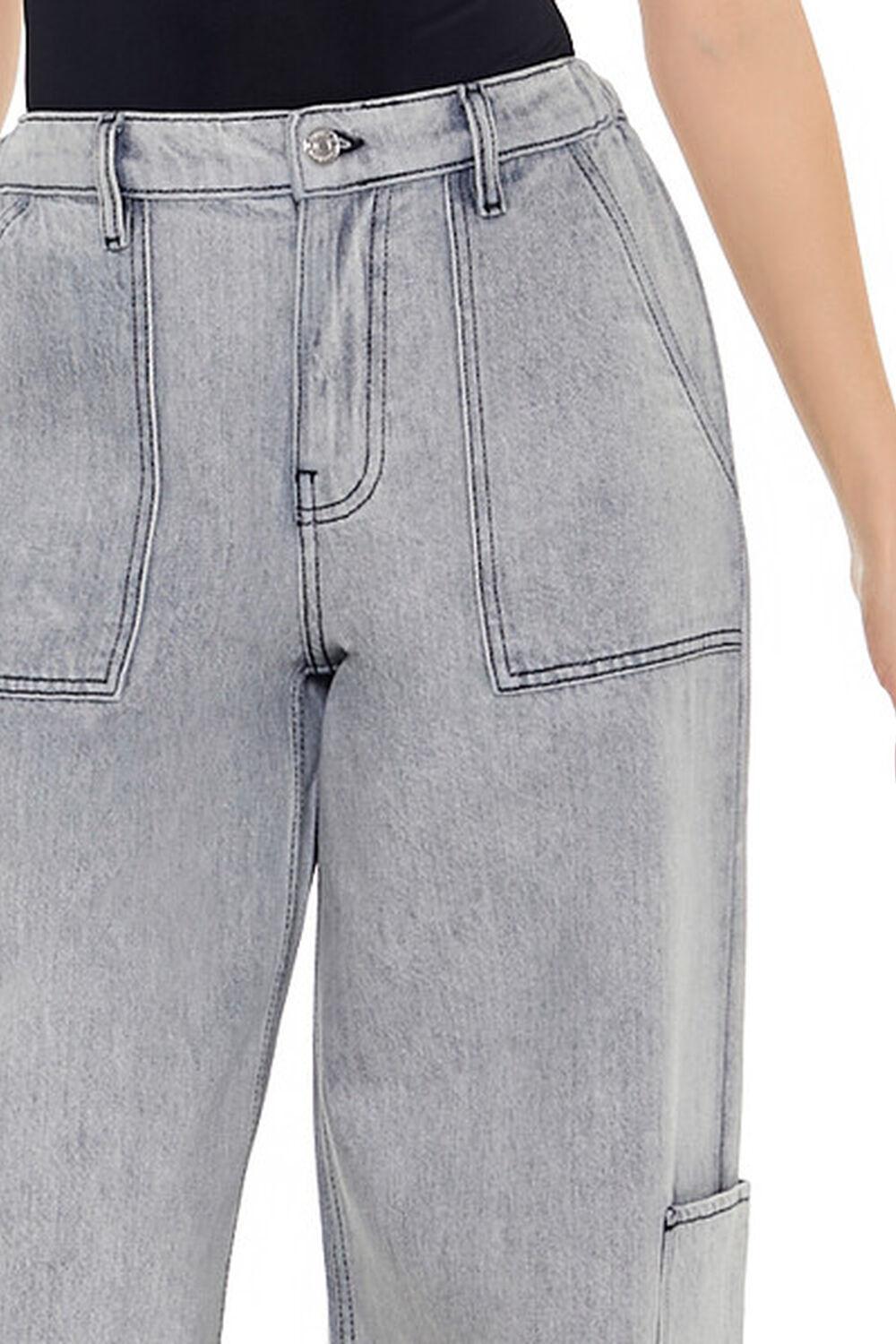 Toggle Drawstring Cargo Jeans | Forever 21 Product Image