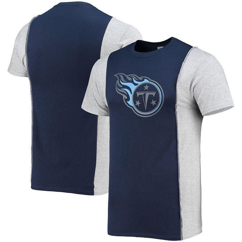 Mens Refried Apparel /Heathered Gray Tennessee Titans Sustainable Split T-Shirt Blue Product Image