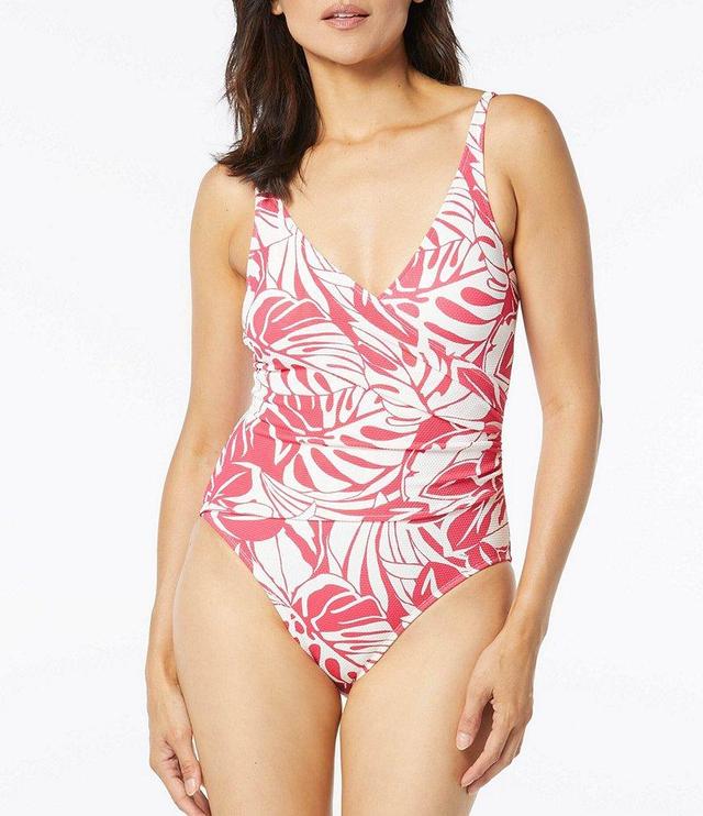 Beach House Lola Printed Soft Pique V-Neck Tummy Control One Piece Swimsuit Product Image