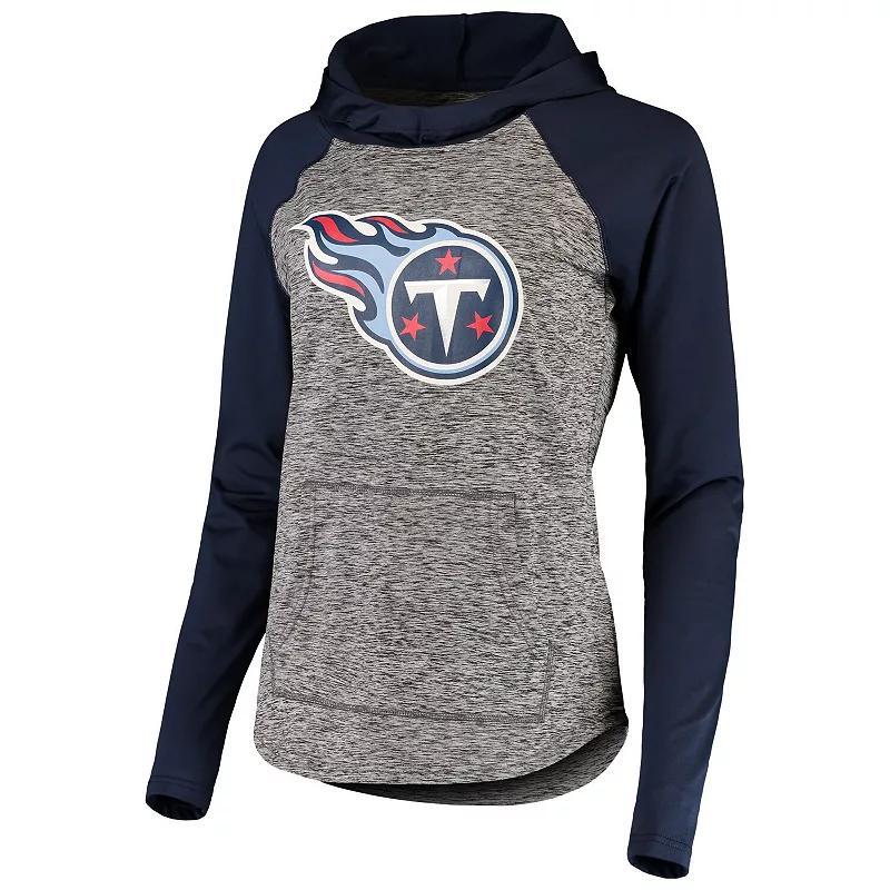 Womens Heathered Gray-Navy Tennessee Titans Championship Ring Pullover Hoodie Product Image