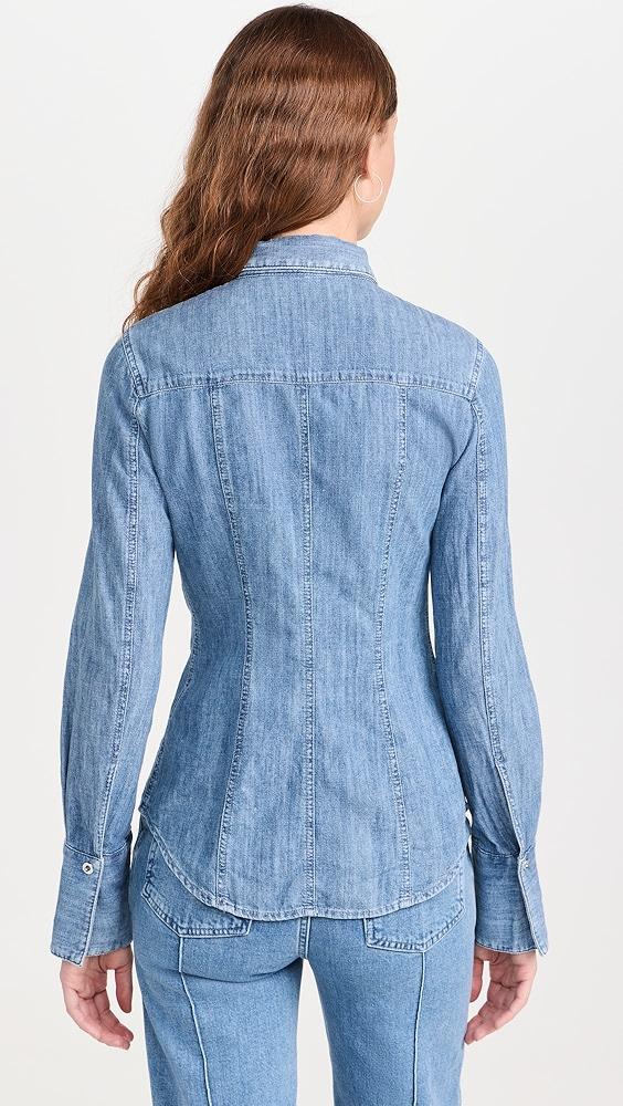 Another Tomorrow Chambray Slim Shirt | Shopbop Product Image