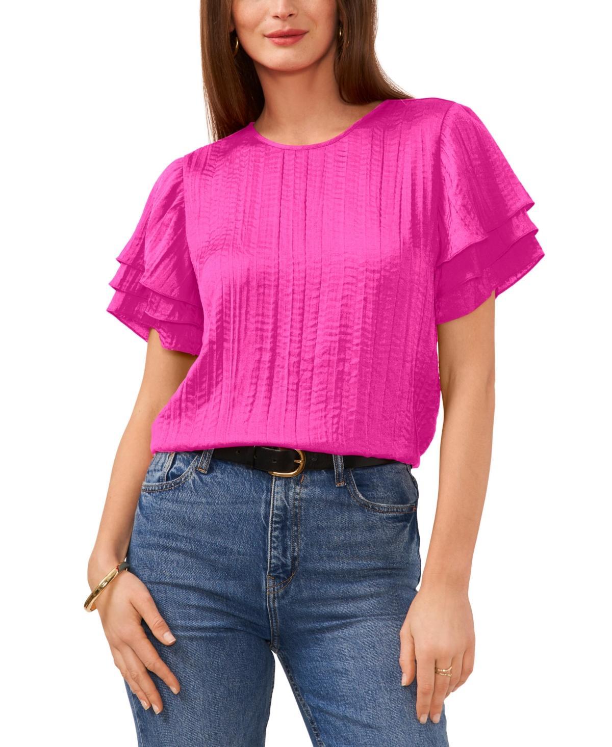 Women's Tiered-Short-Sleeve Top Product Image