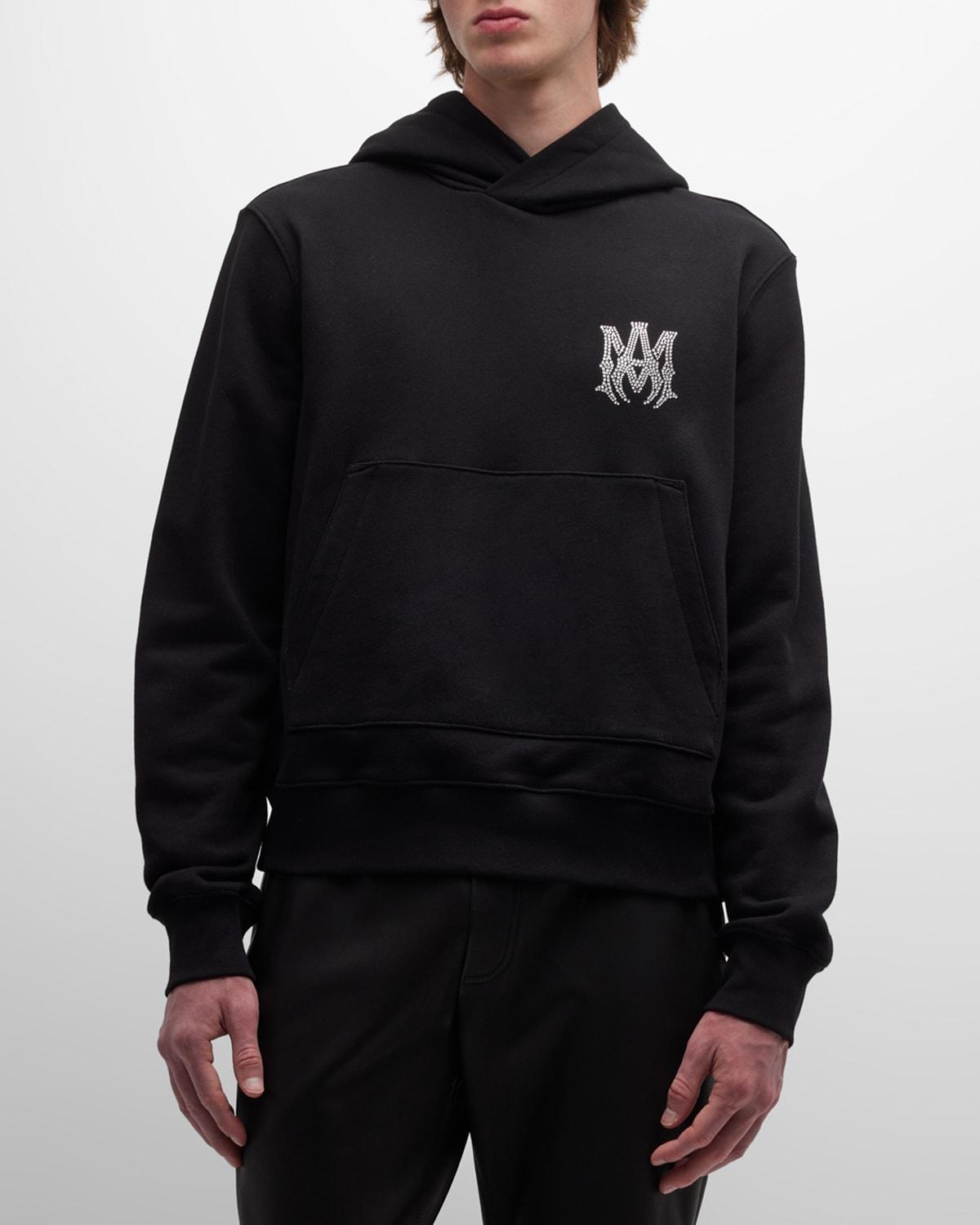 Mens Crystal-Embellished Terry Hoodie Product Image