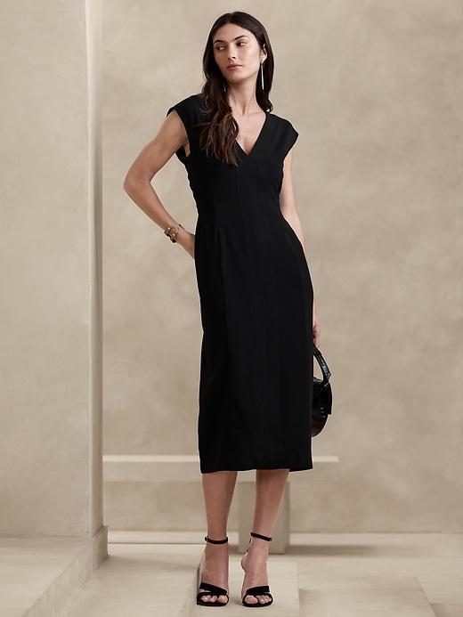 Laurana Crepe Midi Dress Product Image