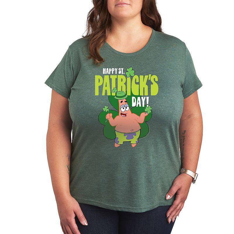 Plus SpongeBob SquarePants Happy St. Patricks Day Graphic Tee, Womens Product Image