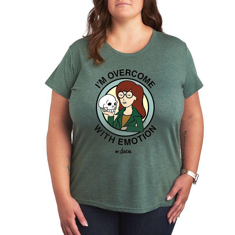 Plus Daria Im Overcome With Emotion Graphic Tee, Girls Grey Gray Product Image