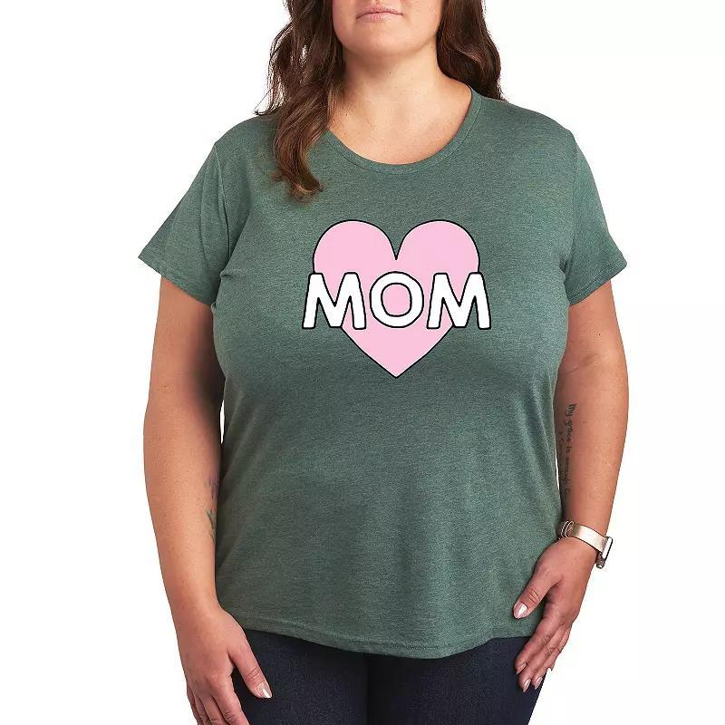 Plus Mom Heart Graphic Tee, Womens Product Image