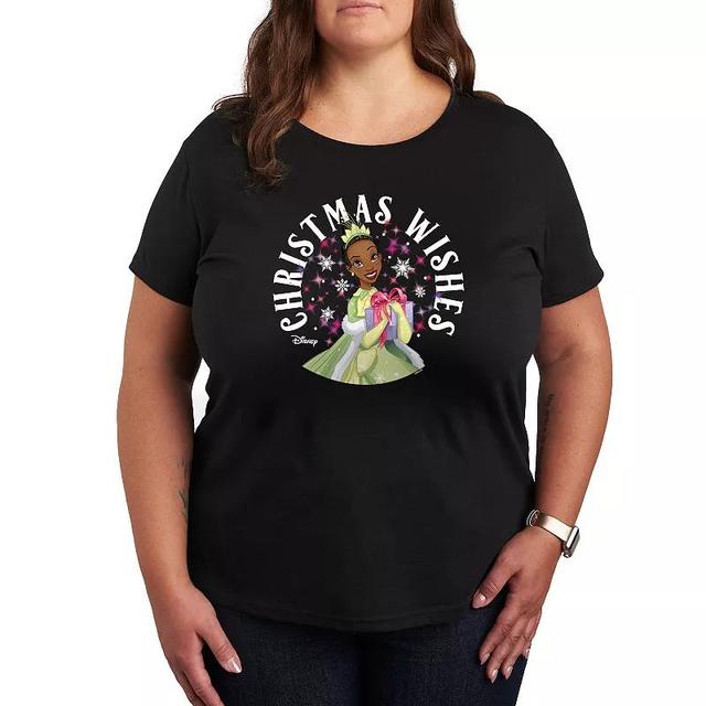 Disney Princess Tiana Plus Christmas Wishes Graphic Tee, Womens Product Image