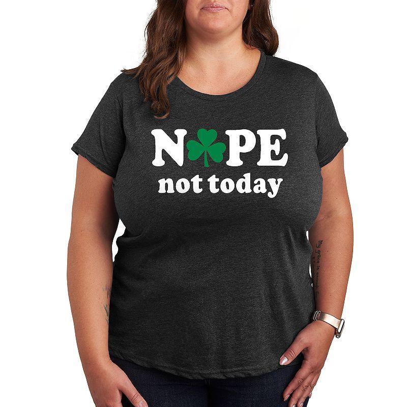 Plus Nope Not Today Clover Graphic Tee, Womens Product Image