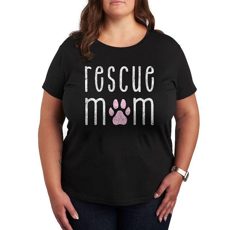 Instant Message Womens Womens Tee Shirts BLACK Rescue Mom Graphic Tee - Women, Juniors, Plus & Petite Plus Product Image