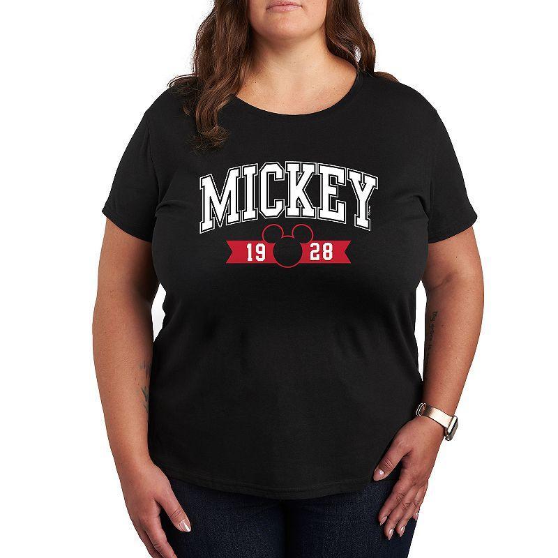 Disneys Mickey Mouse Plus 1928 Collegiate Graphic Tee, Womens Product Image