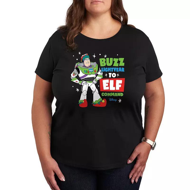 Disney / Pixars Toy Story Buzz Lightyear Womens Elf Command Graphic Tee, Girls Product Image