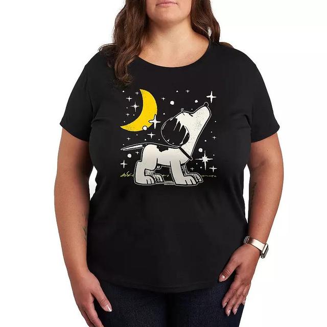 Plus Peanuts Snoopy Stars Graphic Tee, Womens Product Image