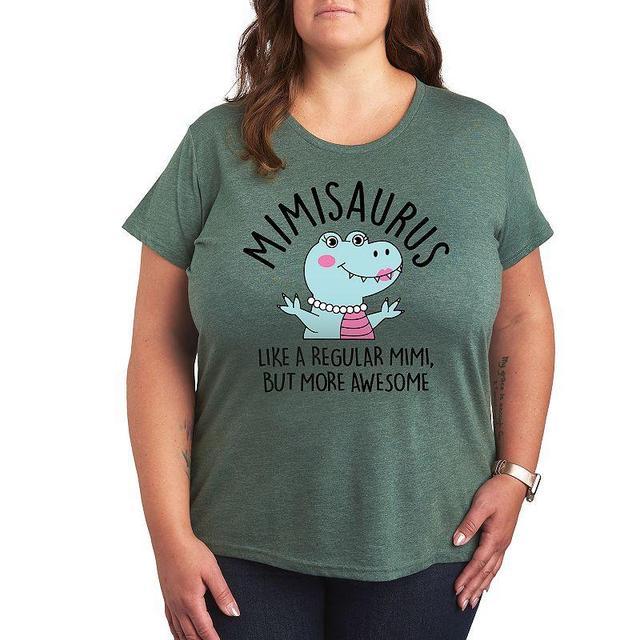 Plus Mimisaurus Graphic Tee, Womens Grey Green Product Image