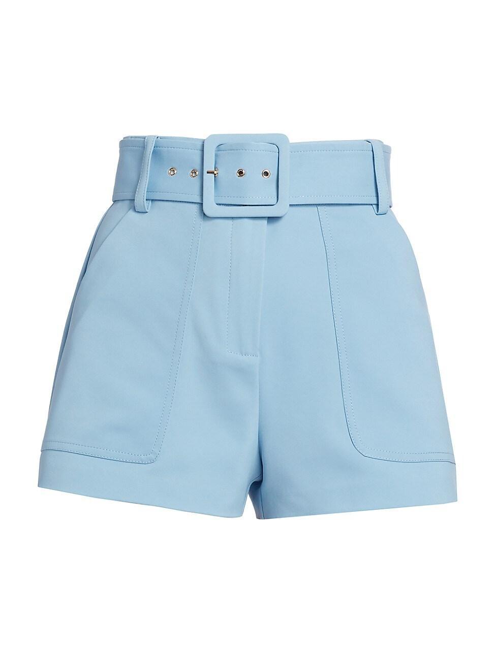 Womens Kasey Belted High-Rise Shorts product image