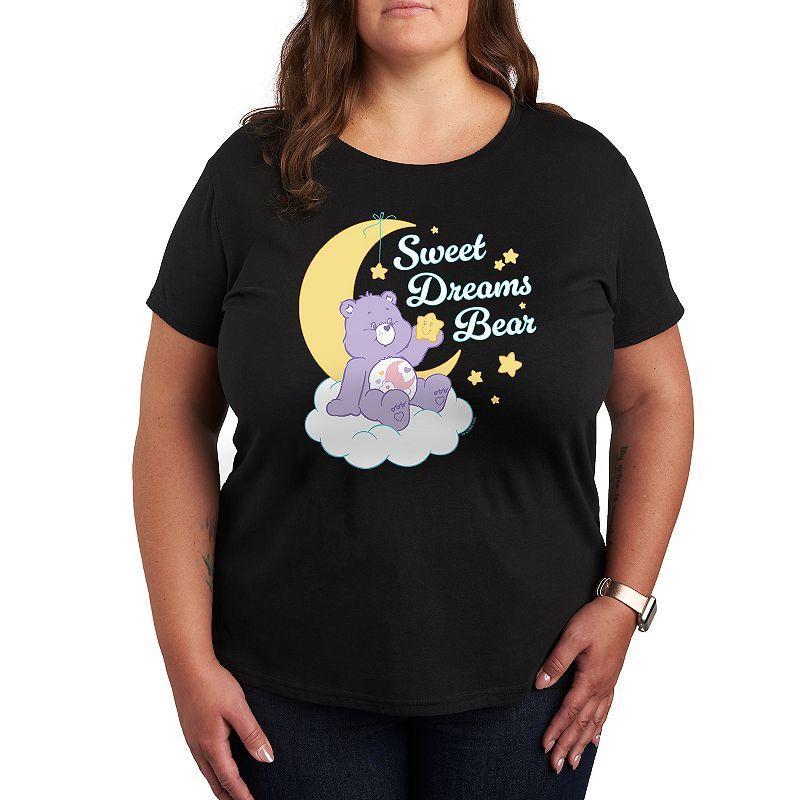 Plus Care Bears Sweet Dreams Bear Graphic Tee, Womens Heather Grey Gray Product Image