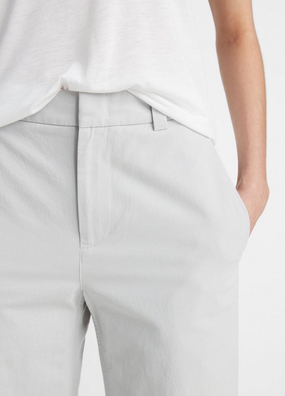 Low-Rise Washed Cotton Crop Pant Product Image