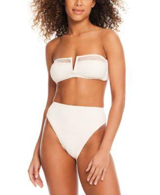 Sanctuary Womens V Wire Bandeau Bikini Top High Rise High Leg Bottoms Product Image